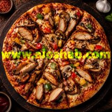 پیتزا چیکن پاسترامی نیویورکی (NewYork Style Chicken Pastrami)