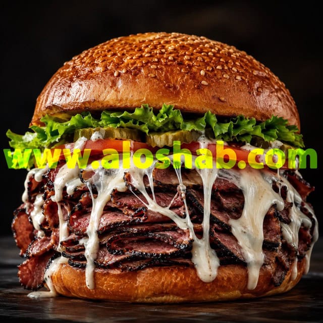 ساندویچ پاسترامی نیویورکی (NewYork Style Pastrami) فست فود و رستوران شبانه الوشب