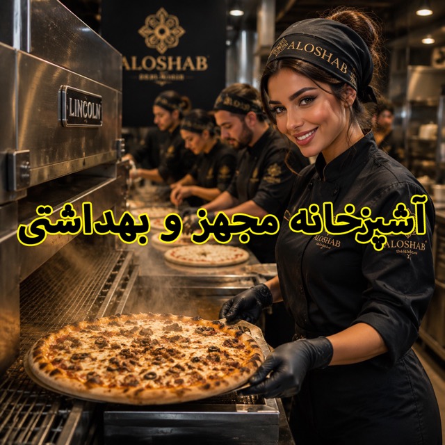 فست فود و رستوران شبانه الوشب آشپزخانه بهداشتی و مدرن و مجهز