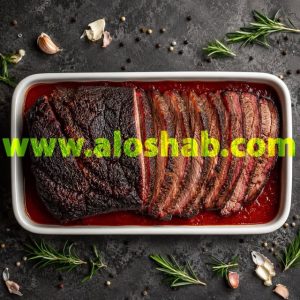 پیتزا و ساندویچ بریسکت دودی شده در دستگاه اسموکر فست فود شبانه الوشب