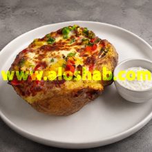جکت پوتیتو لندنی (میکس ژامبون و سالامی) Jacket Potato