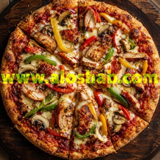 پیتزا چیکن پاسترامی نیویورکی (NewYork Style Chicken Pastrami) فست فود و رستوران شبانه الوشب